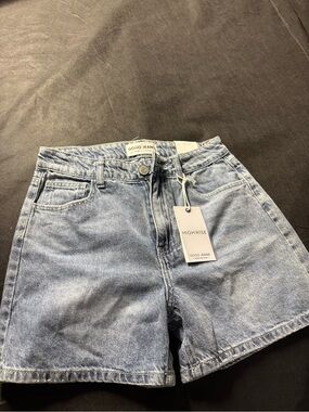 GOGO JEANS High-Rise Light Wash Denim Shorts